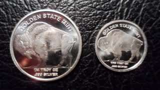 10 Troy oz. .999 Pure Silver Buffalo Coins   Fractional 