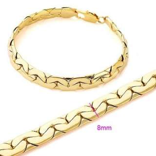 14k Yellow Gold Filled Unisex GF Snake Chain Bracelet Women Men 