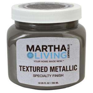 Martha Stewart Living 10 oz. Anchor Grey   Textured Metallic Paint 