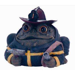   Hollow 8.5 In. Toad Fireman Garden Statue 94045 