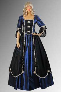   35 blue black this gothic style one piece dress is made of taffeta and