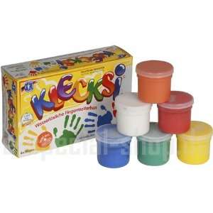 2er Set Klecksi 6 Farben Fingermalfarbenset für Kinder  