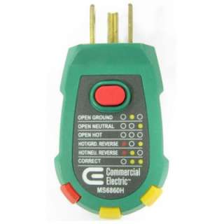 Commercial Electric GFCI Outlet Tester MS6860H 