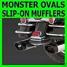 vance hines monster ovals slip on mufflers black tips 16753