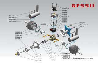 CRRC PRO GF55ii 55CC Benzinmotor für Modellflugzeug  