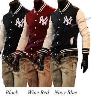 New Jacket Hot Designed NY Baseball Coat Slim Fit Outerwear  