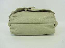 AUTHENTIC CARLOS FALCHI THE BUFFALO Beige Cream Leather Shoulder Bag 