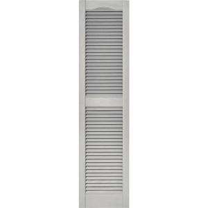 Builders Edge 15 in. x 60 in. Louvered Shutters Pair #030 Paintable 