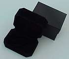 Wider Deluxe OCTAGON European Plush Black Suede DOUBLE RING Jewelry 
