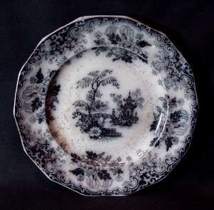 Co   Peter Holdcroft & Co., Flow Blue Chusan Pattern Cake Plate 