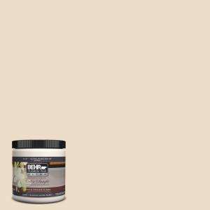 BEHR Ultra 8 oz. Raffia Cream Interior/Exterior Paint Tester # 710C 2 