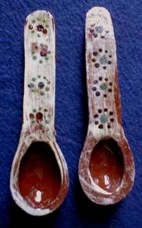 SET #1 Two spoons, sizes 6.5 inches x 2 inches, and 6.6 inches x 2 