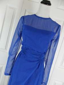 Vintage Alyce Designs Long Blue Gown Dress 0 2 4 Small  