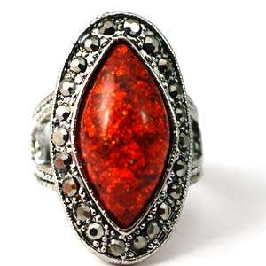 Size 6.5 8 9 10 Tibetan Silver Eye Style Gemstone Zirconia Finger Ring 