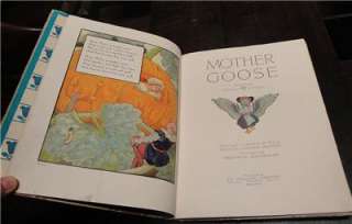  Mother Goose VOLLAND POPULAR EDITION Illustrated Vintage ANTIQUE BOOK
