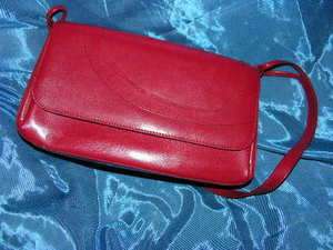 Susan Lucci Red Leather Handbag Purse  