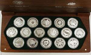 Sydney 2000 Olympic Silver (16) Proof Coins Set, Perth & Royal 