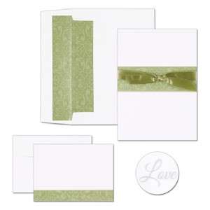 50 Sage Green Swirl Printable Wedding Invitations Kit  