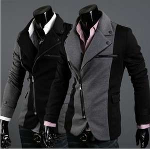New Mens Slim Fit Small Suit/Coat/Jacket XS,S,M,L and color Gray,Black 