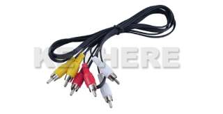Jack to 3 RCA Audio Video AV Composite Adapter Cable  
