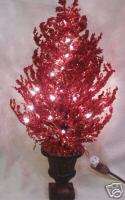 FT RED ICE CRYSTAL LIGHTED XMAS TREE FLORAL GARLAND  