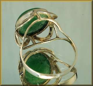 Chloromelanit (Jade)   Ring aus 333´er Gold Gr. 56  