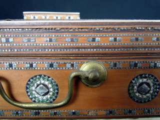 Superbl* Antique Anglo Indian Vanity or Sewing Box with Inlay  
