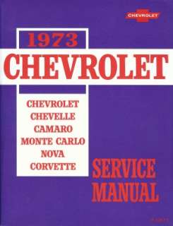 CHEVROLET 1973 Bel Air/Impala/Caprice Shop Manual 73  