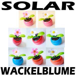 Solar Wackelblume Blume OHNE Batterie 8 Farben wählbar  