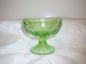 Vintage, Federal Glass, Sherbert, Green, w/Federal Logo  