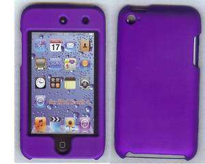 iPod Touch 4th Gen Purple Hard Plastic Case LCD Screen 8 32 64 G 8g 