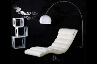 AMSTYLE LUXOR Relaxliege Chaiselongue aus weißem Leder 