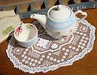 new delicate hand crochet cotton oval doily white table cloth