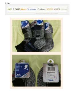 NWT 5pairs Slazenger Coolmax Man Hiking outdoor Socks  