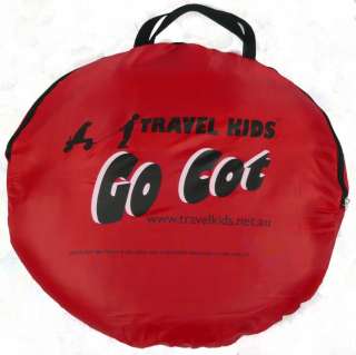   Blue/Red Travel Kids Go Cot. You know you and your baby deserve it