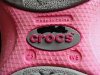 Crocs Womens Pink Lace up Slip on Sandals Size 5  