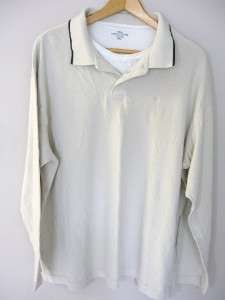 Dockers Polo Knit Shirt Tan Long Sleeve Mens Sz XXL  
