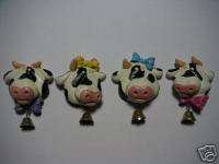 Magnet   Cow Head with Bell (4pcs)   Item#4486  