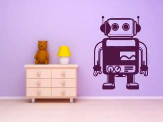   Cute Robot Kids Child Room Wall Decal Art Sticker  