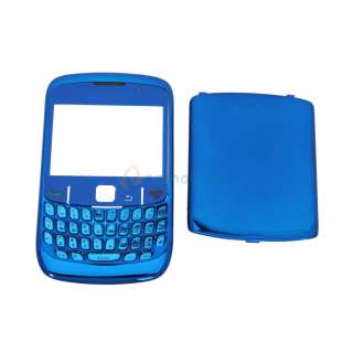 Chrome Housing Cover Case for Blackberry Curve 8520 Deep Blue + Tools 