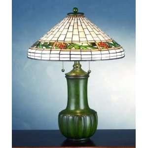 Meyda Tiffany Lamp 71437 25H Bigelow Grueby Pinecone Table Lamp 