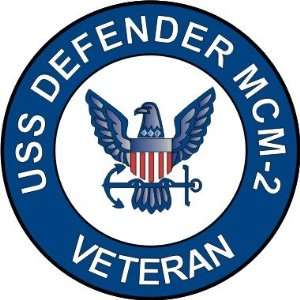  US Navy USS Defender MCM 2 Ship Veteran Decal Sticker 3.8 