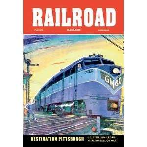   stock. Railroad Magazine Destination Pittsburgh, 1952