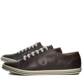 FRED PERRY Scarpe marroni shoes chocolate KINGSTON Suede pelle 41 42 