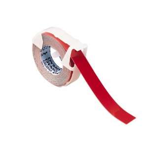  Dymo Embossing Tape, 0.25 Inches, Red, 1/Card (520602 