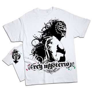 REY MYSTERIO Warrior WWE White T shirt Authentic  