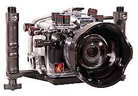 The heavy duty thick wall dSLR housing is molded of corrosion free 