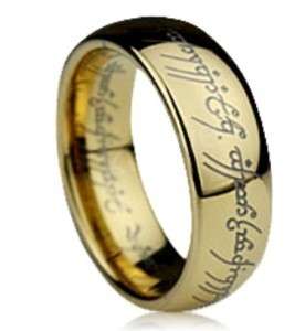 LORD OF THE RINGS 18K GOLD PLATED The One RING SZQ R187  