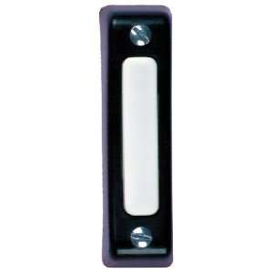 Heath Zenith 711B Wired Door Chime Push Button, Black with White 