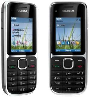 LATEST 3G Nokia C2 01 Black Mobile Phone Sim Free Unlocked No Network 